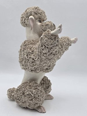 Rare Vintage Mid Century Italian Spaghetti Poodle Ceramic Sculpture 16" Large