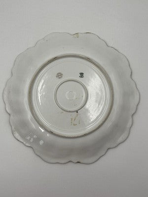Antique A Lantenier Limoges France Hand Painted Porcelain Plate Scalloped Edge