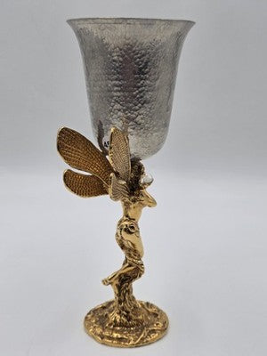 Rare K Dopita Studio Fairy Goblet Ltd Ed 221/300 Hand Made Tin Alloy Copper Art