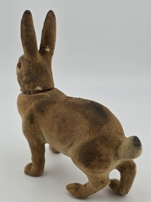 Rare Antique C1890 German Paper Mache Folk Art Composition Rabbit Candy.