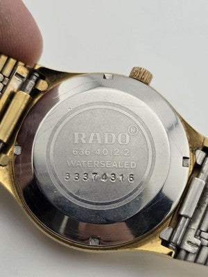 1970 Rado Voyager Automatic Black Dial Day Date Swiss Mens Watch 636.40122 Works