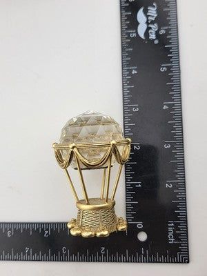 Vtg Swarovski trimlite Hot Air Balloon Vitrail Medium Coating (Gold) 72404 W Box