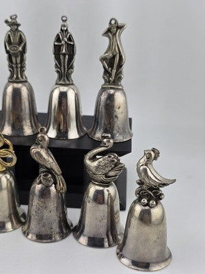 Vintage Complete Set of 12 Reed & Barton's 12 Days of Christmas Silver Bells.