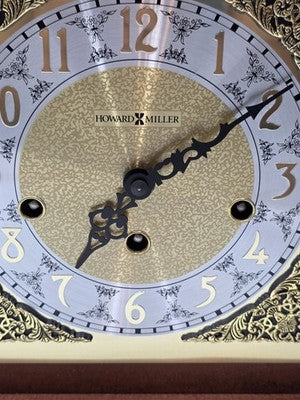 Beautiful Vintage Howard Miller Barwick 8 Day Triple Chime Clock Working Cond.