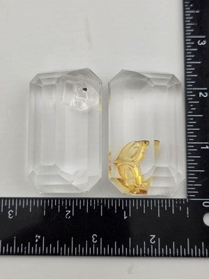 Set Of 2 Vintage Swarovski Figurine Shield Columbine. Excellent Condition.