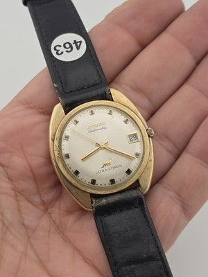 Vintage 1960's Longines Ultra-Chron Automatic Date 10K GF 34mm Watch. Works.