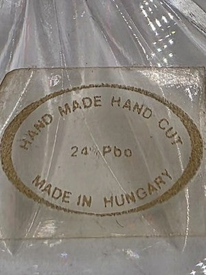 Set Of 6 Vintage Ajka Marsala Ruby Red Cut To Clear Crystal Hock Wine Glass