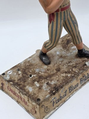Vtg Original 1950s Pabst Blue Ribbon Beer Boxing Ring Advertising Display Metal