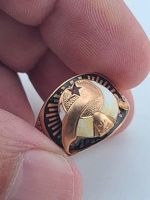 Vintage 10k Solid Gold Masonic Ostby Barton Shriner Ring Size 9. Weight 6.1 Gram