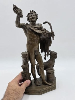 Rare Antique Italian Bronze Sculpture C 1830, Fauno Rosso' - A Nelli Roma.