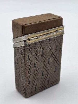 Rare Vintage YSL Yves Saint Laurent Monogram Cigarette Case Holder 1970s.