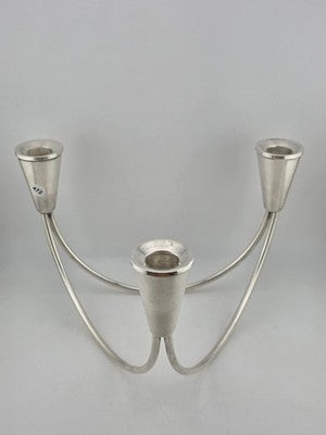 DUCHIN CREATION STERLING SILVER 3 ARM TRIPLE CANDLE HOLDER MID CENTURY MODERN