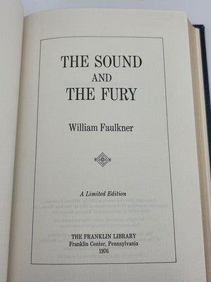 The Sound and The Fury William Faulkner 1976 Franklin Library Limited Edition