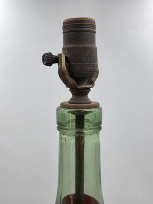 Rare Antique 1940's Hennessy Cognac Bottle Bar Decor Large Glass Lamp. 21" Works