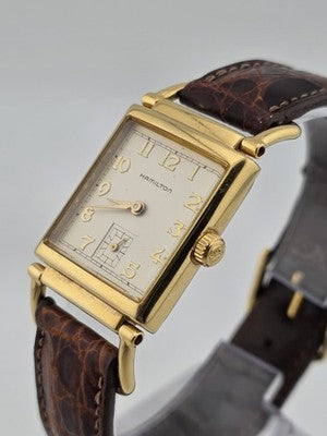 Hamilton Wilshire Registered Edition Mens Quartz Watch Gold Plated New Battery