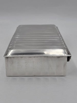 Vintage Ralph Lauren Home Cigar Box Italian Silver Finish Cherry Wood 1990s