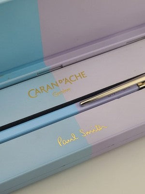 Caran d'Ache Paul Smith Discontinued 849 Ballpoint Pen Slate Baby Blue & Purple