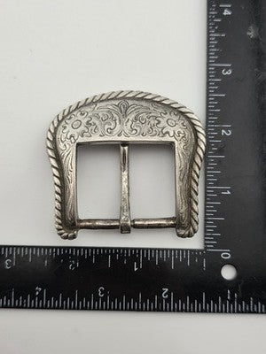 Vintage Western Belt Buckle Lot Abalone Mexico Stone Floral Cowboy 4 Pc Lot.
