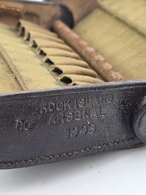 ROCK ISLAND ARSENAL 1903 McKEEVER U. S. ARMY LEATHER CARTRIDGE POUCH