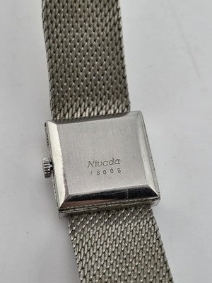 Rare 1960's Nivada Compensamatic Elghabashi 17J Swiss Ladies Mesh Watch. Works.
