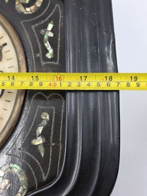 Antique 19th C Mother Of Pearl French E Chery Chateaumeillant Clock. Works. Read