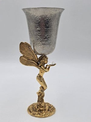Rare K Dopita Studio Fairy Goblet Ltd Ed 221/300 Hand Made Tin Alloy Copper Art