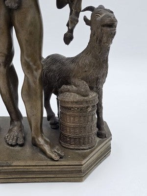 Rare Antique Italian Bronze Sculpture C 1830, Fauno Rosso' - A Nelli Roma.