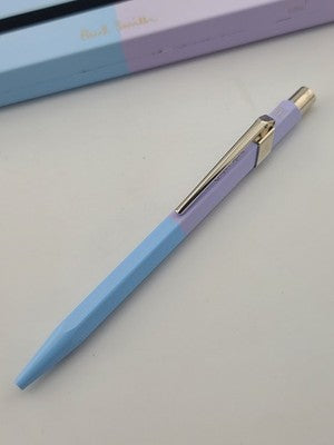 Caran d'Ache Paul Smith Discontinued 849 Ballpoint Pen Slate Baby Blue & Purple