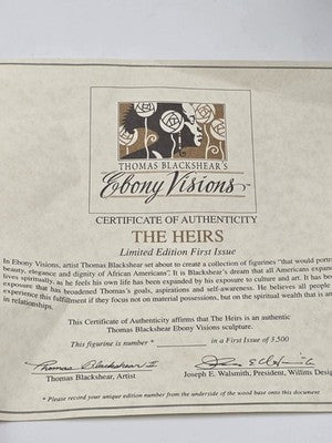 Thomas Blackshear Ebony Visions The Heirs 1st Issue 1681/3500 w Box COA 1996