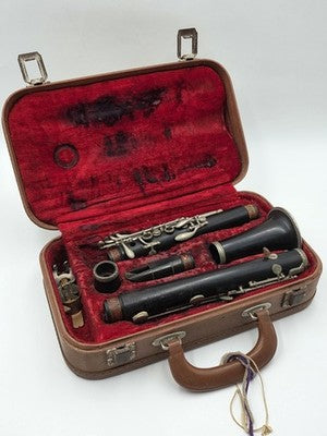 Rare Vintage Jeffrey Clarinet W/ Selmer Paris Mouthpiece France Case Untested