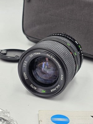 Vintage Minolta X-370s 35mm SLR Kit 2 Lenses Flash Clean Working w/ Case