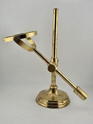 Antique C 1920's Solid Brass Desk Top Magnifying Glass Three Way Adjustable.