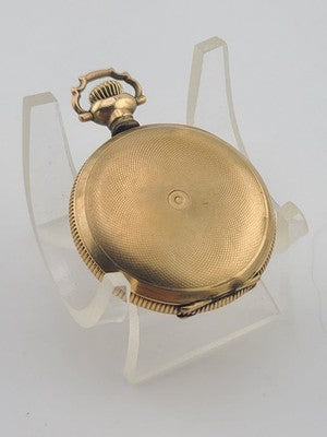 Rare Antique Waltham 12s Pocket Watch 7J Gold Filled 25yr Case C1910 Running