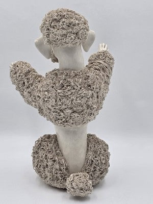 Rare Vintage Mid Century Italian Spaghetti Poodle Ceramic Sculpture 16" Large