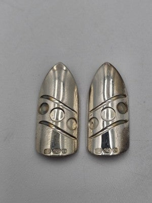 Rare BOHEM 925 Sterling Silver Nail Jewelry 6pc Set Enamel England Original Box