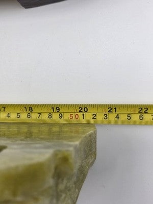 Huge 20.5" China Natural Yellow Green Xiu Jade Carved Mountain House Tree Statue