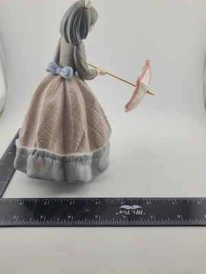 Vtg Lladro Jolie Lady with Parasol #5210 Porcelain Figurine Spain 1983 Retired