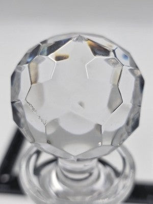 Atlantis Crystal Ship Decanter Criss Cross Cut Pattern Watermark Faceted Stopper