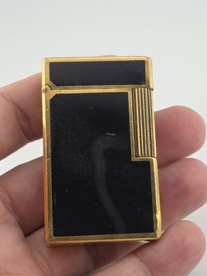 Vtg Authentic St Dupont Laque De Chine France Gold Plated Ligne 1 Lighter. Works