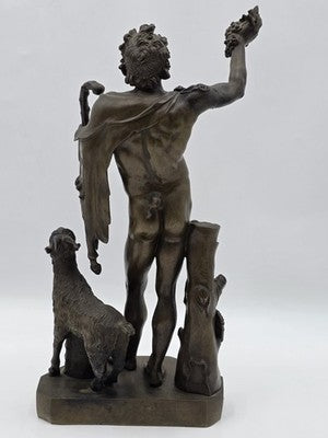 Rare Antique Italian Bronze Sculpture C 1830, Fauno Rosso' - A Nelli Roma.