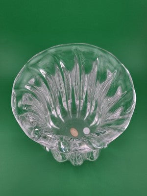 Vintage Orrefors art glass vase. Rare Pattern 6.5 inches tall, 5 inches diameter