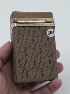 Rare Vintage YSL Yves Saint Laurent Monogram Cigarette Case Holder 1970s.