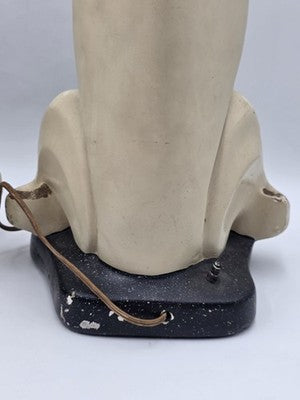 Vintage Atomic MCM Ceramic Table Lamps Pair 24" Starburst TV Accent Light Set