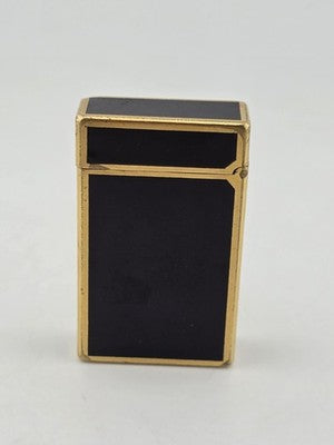 Vtg Authentic St Dupont Laque De Chine France Gold Plated Ligne 1 Lighter. Works