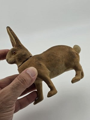 Private: Rare Antique C1890 German Paper Mache Folk Art Composition Rabbit.