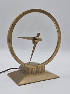 Vintage 1950’s Jefferson “The Golden Hour” Mystery Clock 580-101 True MCM Works