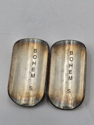 Rare BOHEM 925 Sterling Silver Nail Jewelry 6pc Set Enamel England Original Box