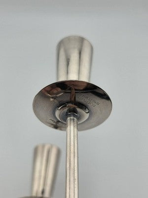 Rare Vintage Authentic Three-armed Candlesticks Silver Plated by Johannes Berg