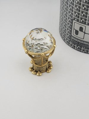 Vtg Swarovski trimlite Hot Air Balloon Vitrail Medium Coating (Gold) 72404 W Box