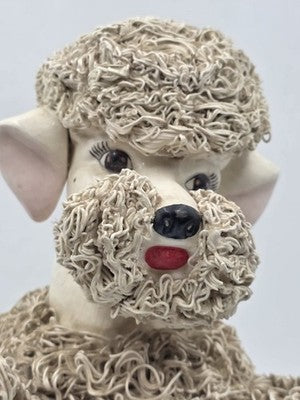 Rare Vintage Mid Century Italian Spaghetti Poodle Ceramic Sculpture 16" Large